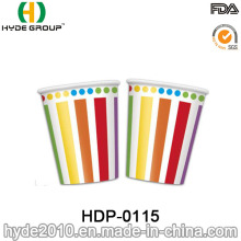 Taza de papel desechable de café de una sola pared de Rainbow Color (HDP-0115)